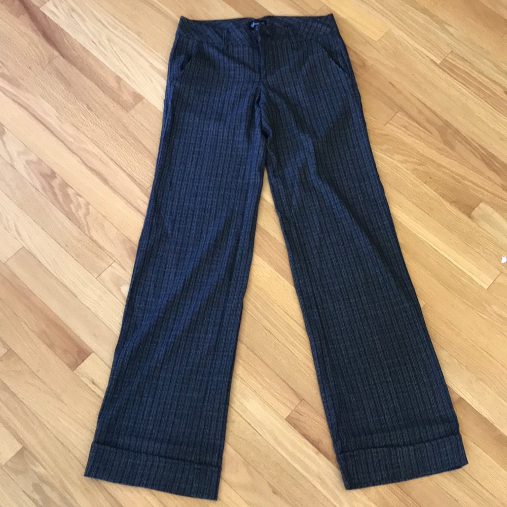 Dark Grey/Black Wide Leg Trousers